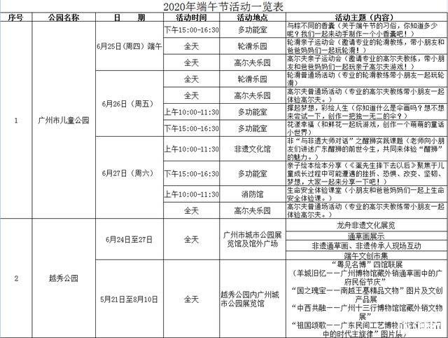 广州端午节公园有什么精彩活动吗 附2020年端午节活动信息 广州端午节公园有什么精彩活动吗 附2020年端午节活动信息
